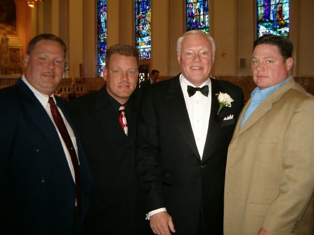 Ed Toffs wedding with Sons Ed Jr, Tom & Bryan