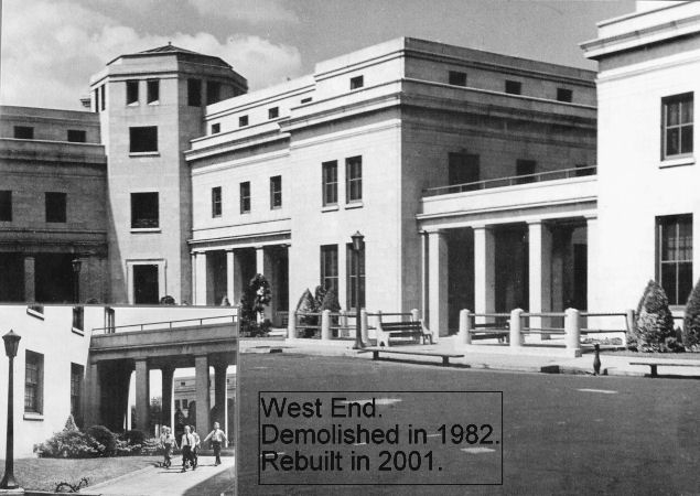 West End opened in 1947. Demolished in 1982. Rebuilt in 2001